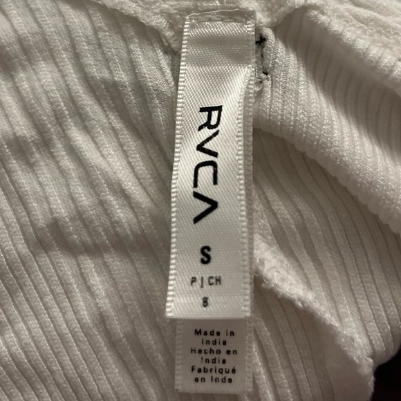 RVCA White Sleeveless V-Neck Mini Dress / Long Tank Top - Size Small - Picture 5 of 5